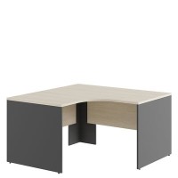 Tess TES38115734 (Дуб шамони светлый/Антрацит) Стол эргономичный правый