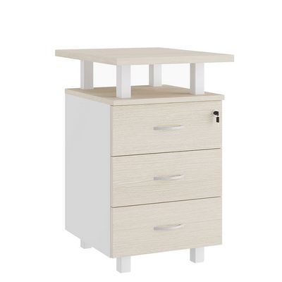Tess TES38130431 (Дуб шамони светлый/Белый) Тумба приставная