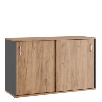 Tess TES38134624 (Дуб крафт золотой/Антрацит) Тумба с раздвижными фасадами