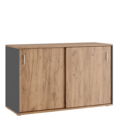 Tess TES38134624 (Дуб крафт золотой/Антрацит) Тумба с раздвижными фасадами