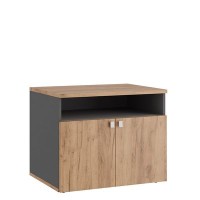 Tess TES38148024 (Дуб крафт золотой/Антрацит) Тумба под оргтехнику