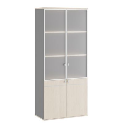 Tess TES38150034 (Дуб шамони светлый/Антрацит) Шкаф для бумаг со стеклом