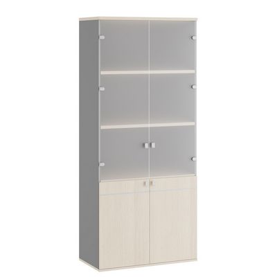 Tess TES38150134 (Дуб шамони светлый/Антрацит) Шкаф для бумаг со стеклом