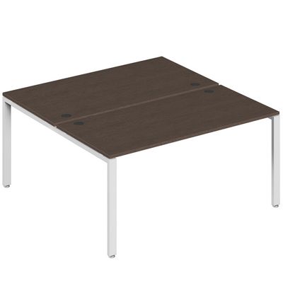 Тренд Металл TDM32230814 (Темный дуб/Белый) Бенч-система на 2 места 