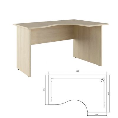 Trend TRD29625308 (Дуб Феррара) Стол эргономичный, правый