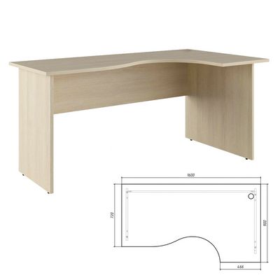 Trend TRD29625508 (Дуб Феррара) Стол эргономичный, правый