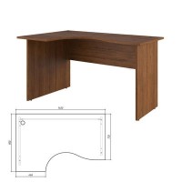 Trend TRD29625403 (Орех экко) Стол эргономичный, левый