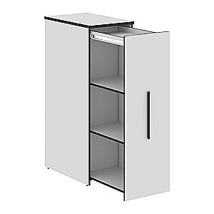 Усто UDMS 1250 (Белый) Тумба высокая с выдвижной секцией