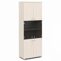Vasanta V-633 (Дуб Кобург) Шкаф со стеклом, высокий