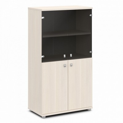 Vasanta V-664 (Дуб Кобург) Шкаф со стеклом, средний