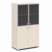 Vasanta V-666 (Дуб Кобург) Шкаф со стеклом, средний
