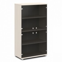 Vasanta V-668 (Дуб Кобург) Шкаф со стеклом, средний