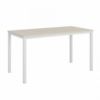 Vasanta VL-31 (Дуб Кобург/Белый) Одиночный стол на металлокаркасе