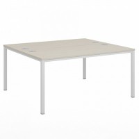 Vasanta VL-42 (Дуб Кобург/Белый) Стол-тандем на металлокаркасе