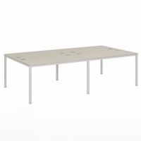 Vasanta VL-51 (Дуб Кобург/Белый) Бенч-система на 4 рабочих места