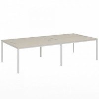 Vasanta VL-52 (Дуб Кобург/Белый) Бенч-система на 4 рабочих места