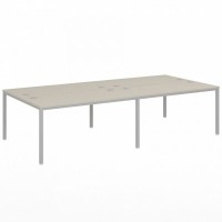 Vasanta VL-52 (Дуб Кобург/Серый) Бенч-система на 4 рабочих места