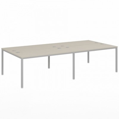 Vasanta VL-52 (Дуб Кобург/Серый) Бенч-система на 4 рабочих места