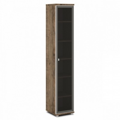 Vasanta V-506 (Дуб Самдал) Шкаф со стеклом, узкий