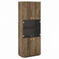 Vasanta V-633 (Дуб Самдал) Шкаф со стеклом, высокий