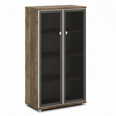 Vasanta V-665 (Дуб Самдал) Шкаф со стеклом, средний