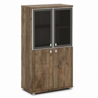 Vasanta V-666 (Дуб Самдал) Шкаф со стеклом, средний