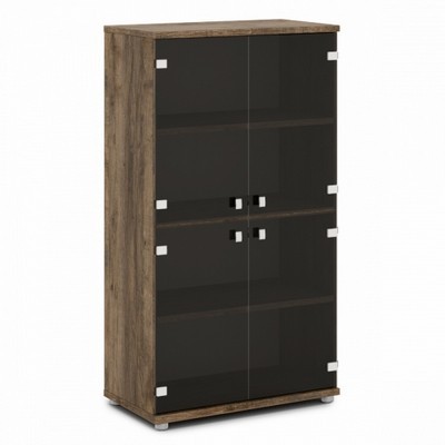 Vasanta V-668 (Дуб Самдал) Шкаф со стеклом, средний