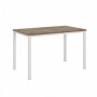Vasanta VL-30 (Дуб Самдал/Белый) Одиночный стол на металлокаркасе