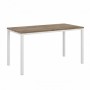 Vasanta VL-31 (Дуб Самдал/Белый) Одиночный стол на металлокаркасе