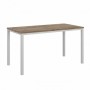 Vasanta VL-31 (Дуб Самдал/Серый) Одиночный стол на металлокаркасе