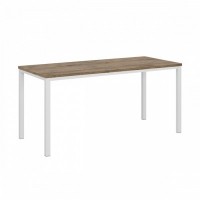 Vasanta VL-32 (Дуб Самдал/Белый) Одиночный стол на металлокаркасе