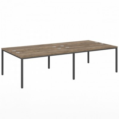 Vasanta VL-52 (Дуб Самдал/Антрацит) Бенч-система на 4 рабочих места