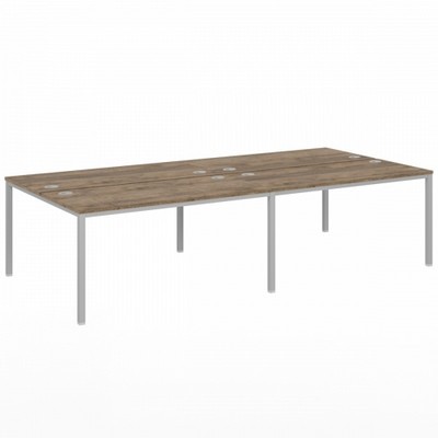 Vasanta VL-52 (Дуб Самдал/Серый) Бенч-система на 4 рабочих места