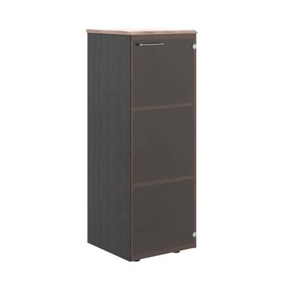 Wave WMC 42.2 R (Дуб сонома/Легно темный) Шкаф колонка со стеклянной дверью и топом