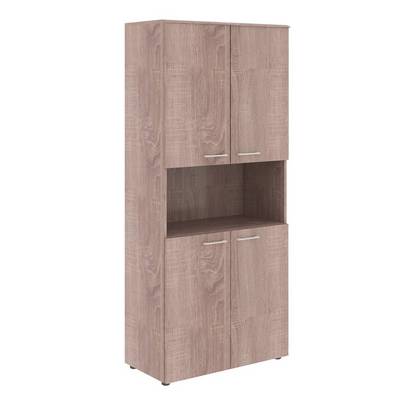 Wave WHC 85.4 (Дуб сонома) Шкаф с 2-мя комплектами глухих малых дверей и топом