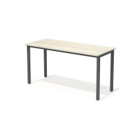 WM-2+WM-2-01 (Дуб сонома светлый/Антрацит) Прямой стол на металлокаркасе