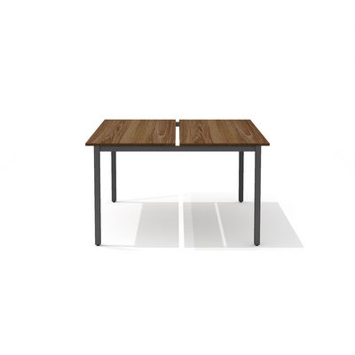 Work 2WM-3+WM-3-02 (Рэд фокс/Антрацит) Стол сдвоенный на металлокаркасе