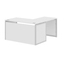 Xten-QP XQPCT 1415H L (Белый/Алюминий) Стол угловой, левый