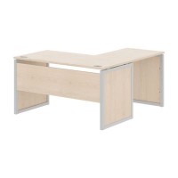 Xten-QP XQPCT 1415 L (Бук тиара/Алюминий) Стол угловой, левый