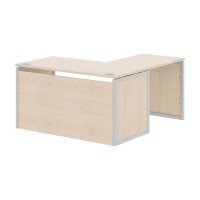 Xten-QP XQPCT 1415H L (Бук тиара/Алюминий) Стол угловой, левый