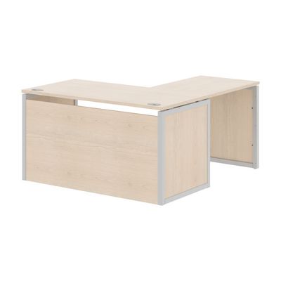 Xten-QP XQPCT 1415H L (Бук тиара/Алюминий) Стол угловой, левый