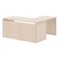 Xten-QP XQPCT 1615H L (Бук тиара/Алюминий) Стол угловой, левый