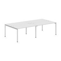 Xten-S XWST 2814 (Белый/Алюминий) Стол 4-х местный