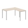 Xten-S60 XS6CT 1415 R (Бук тиара/Алюминий) Стол угловой, правый