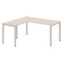 Xten-S60 XS6CT 1615 L (Бук тиара/Алюминий) Стол угловой, левый