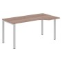 Xten-S60 XS6CET 169 R (Дуб сонома/Алюминий) Стол эргономичный, правый