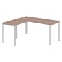 Xten-S60 XS6CT 1615 L (Дуб сонома/Алюминий) Стол угловой, левый