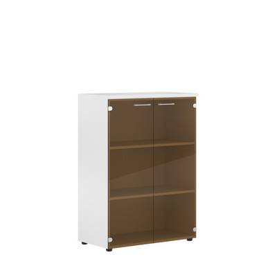 Xten XMC 85.2 (Белый) Шкаф со стеклянными дверьми и топом