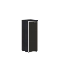 Xten XMC 42.7 L (Дуб юкон) Шкаф колонка со стеклянной дверью в алюминиевой раме  и топом