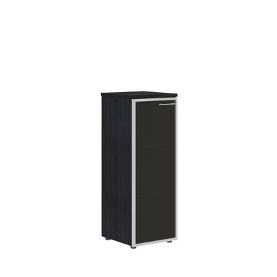 Xten XMC 42.7 L (Дуб юкон) Шкаф колонка со стеклянной дверью в алюминиевой раме  и топом